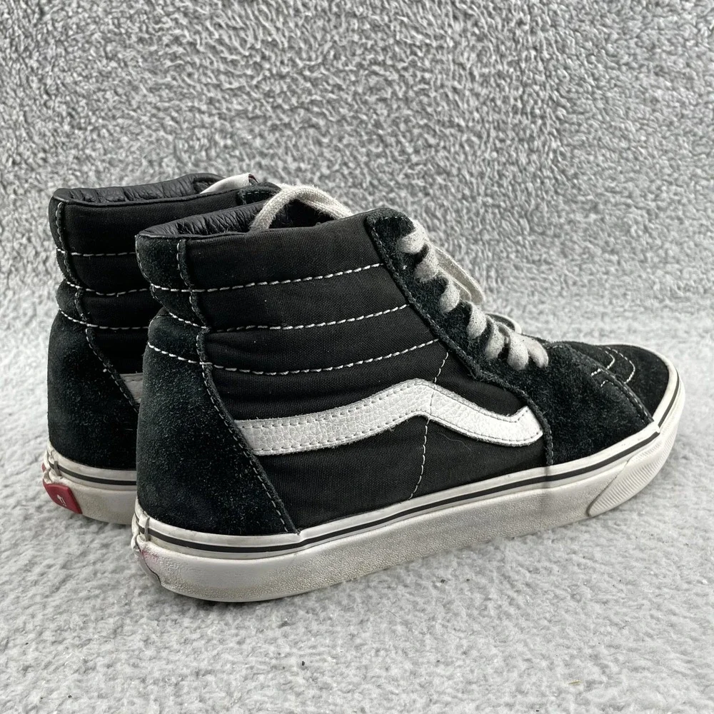 Vans Old Skool Shoes Men's 8 Black High Canvas Sneakers Skateboarding Streetwear